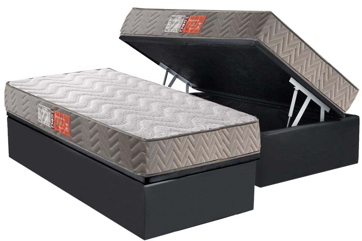 Cama Box Baú CRC +Colchão D45 Pasquale Paropas