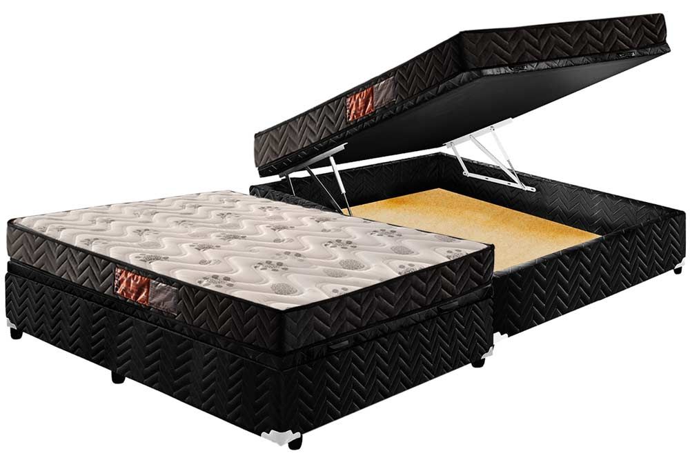 Cama Box Baú CRC +Colchão D45 Pasquale Paropas