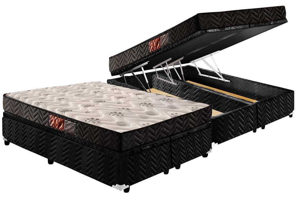 Cama Box Baú CRC +Colchão D45 Pasquale Paropas