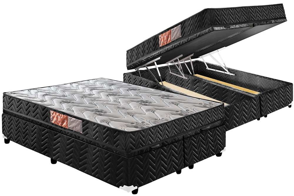 Cama Box Baú CRC +Colchão D45 Pasquale Paropas