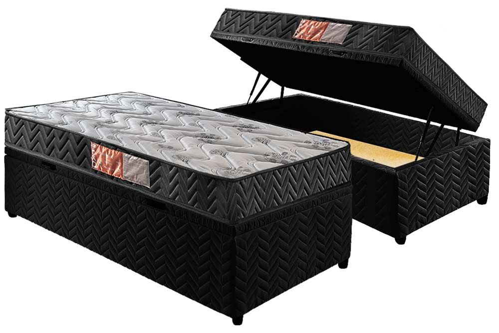 Cama Box Baú CRC +Colchão D45 Pasquale Paropas
