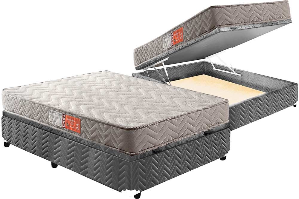 Cama Box Baú CRC +Colchão D45 Pasquale Paropas