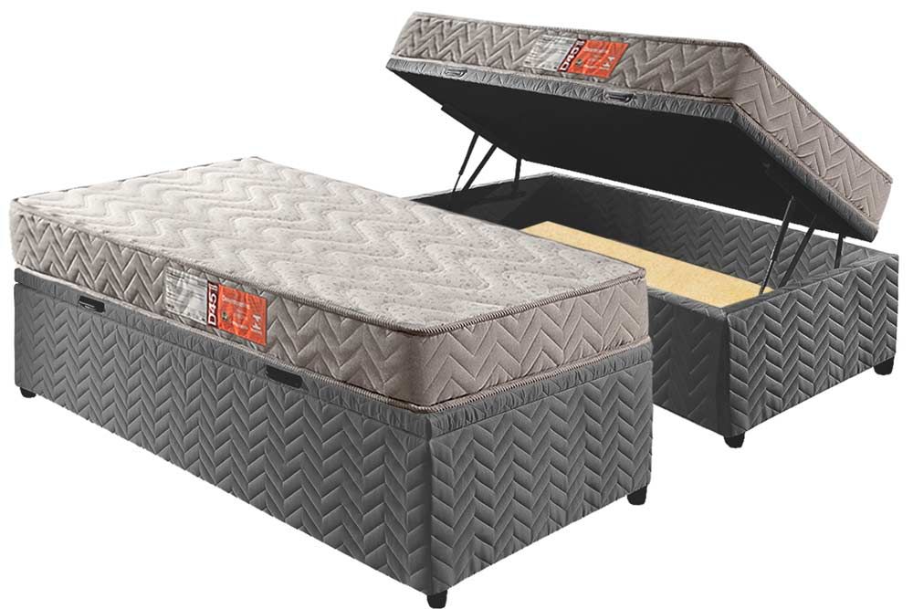 Cama Box Baú CRC +Colchão D45 Pasquale Paropas