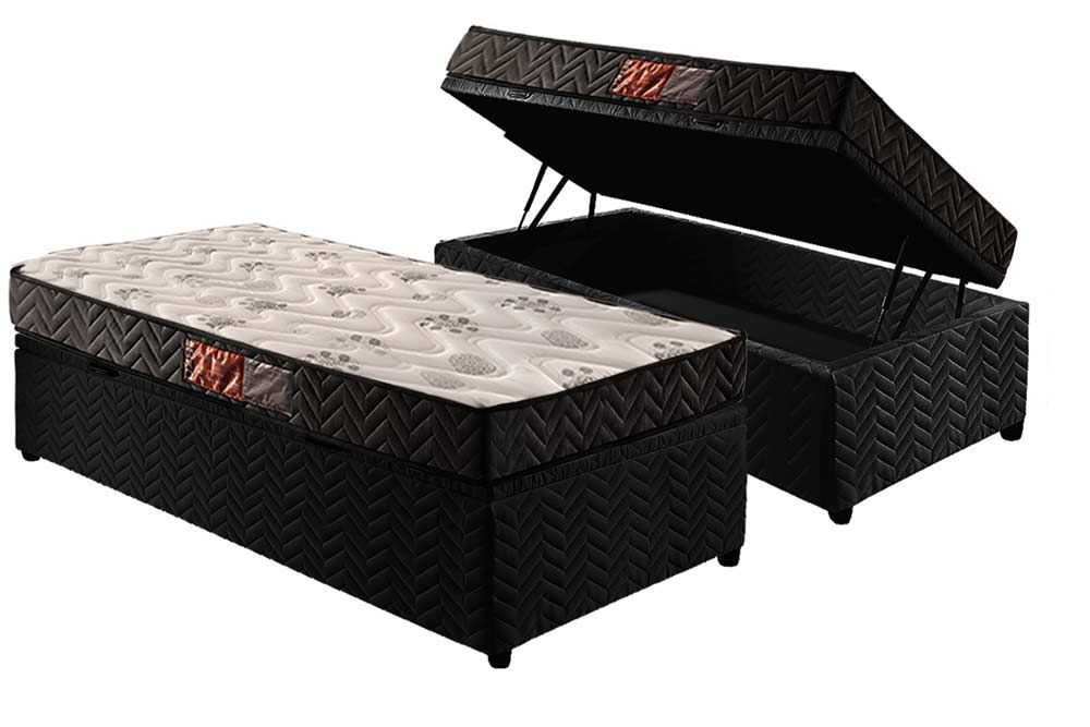 Cama Box Baú CRC +Colchão D45 Pasquale Paropas
