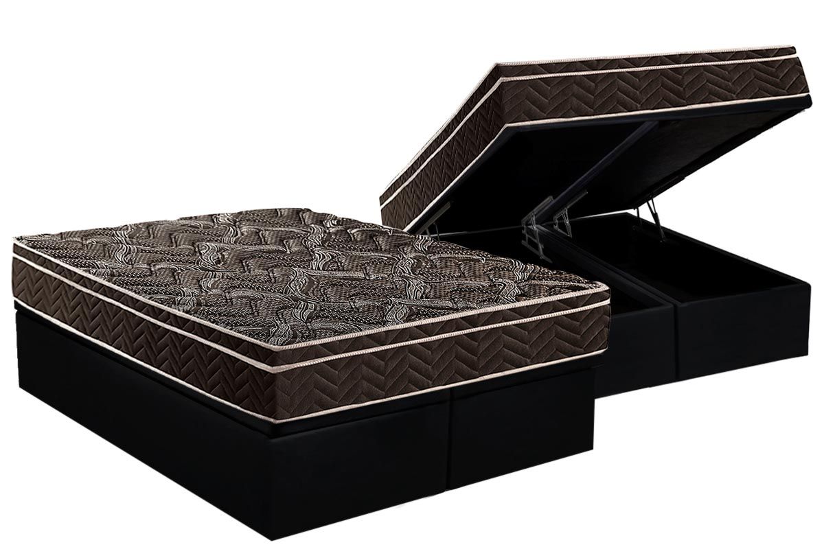Cama Box Baú CRC +Colchão Ortopédico Pasquale Paropas