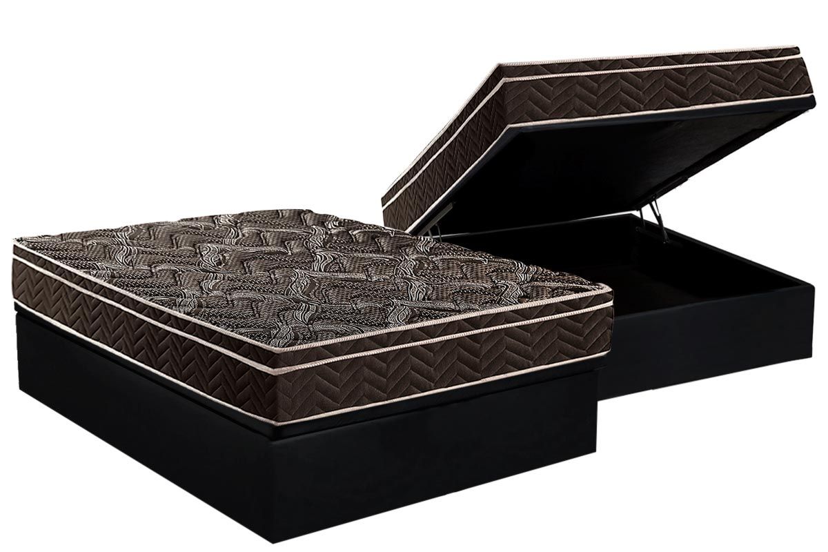 Cama Box Baú CRC +Colchão Ortopédico Pasquale Paropas