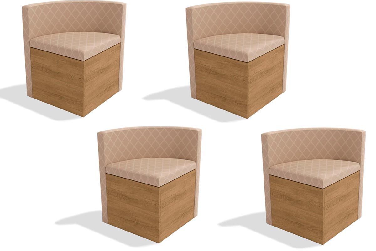 Cadeira Jantar 4CAD800 Kit 4 Un KappesbergFreijó - Assento/Encosto Suede Bege Geométric Cadeira Jantar 4CAD800 Kit 4 Un KappesbergFreijó - Assento/Encosto Suede Bege Geométric