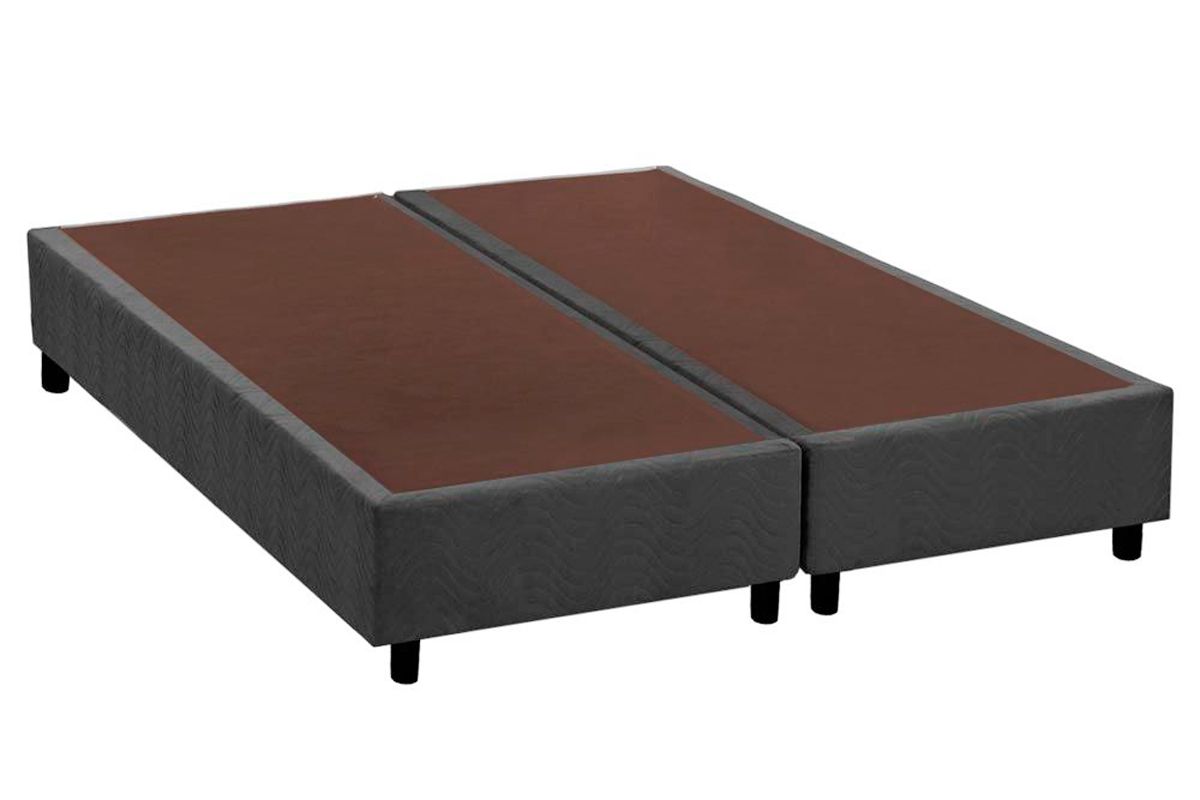 Cama Box Filhão Suede GrayKing - 186x198x20
