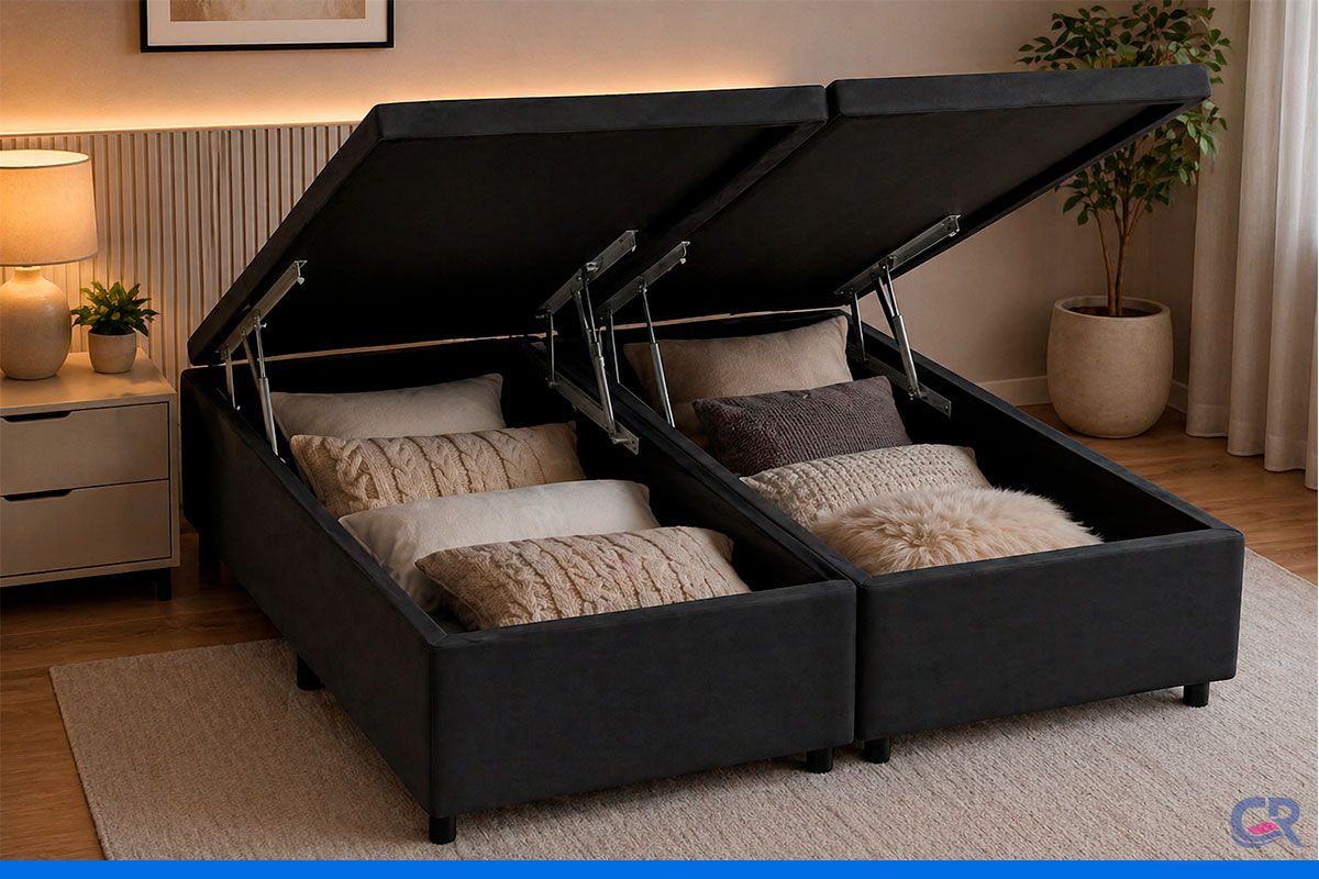 Cama Box Baú Filhão Suede Gray