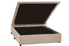 Cama Box Baú Universal Suede Clean - Filhão - Casal - 138x188x35