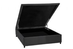 Cama Box Baú Filhão Corano Gray - Casal - 138x188x35