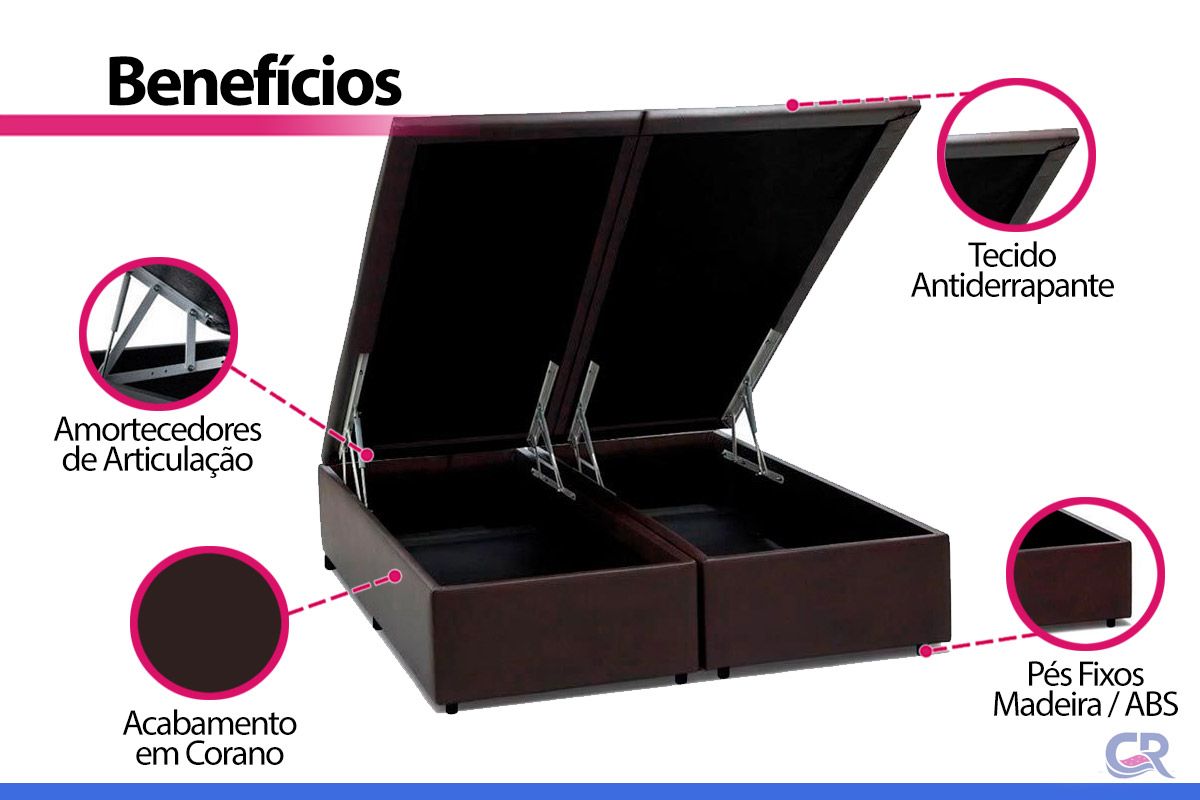 Cama Box Baú Filhão Corano Brown