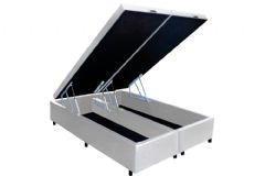 Cama Box Baú Universal Courano Linhão White - Costa Rica - King - 193x203x35