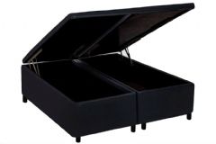 Cama Box Baú Filhão Corano Black - King - 186x198x35