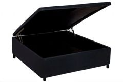 Cama Box Baú Filhão Corano Black - Casal - 138x188x35