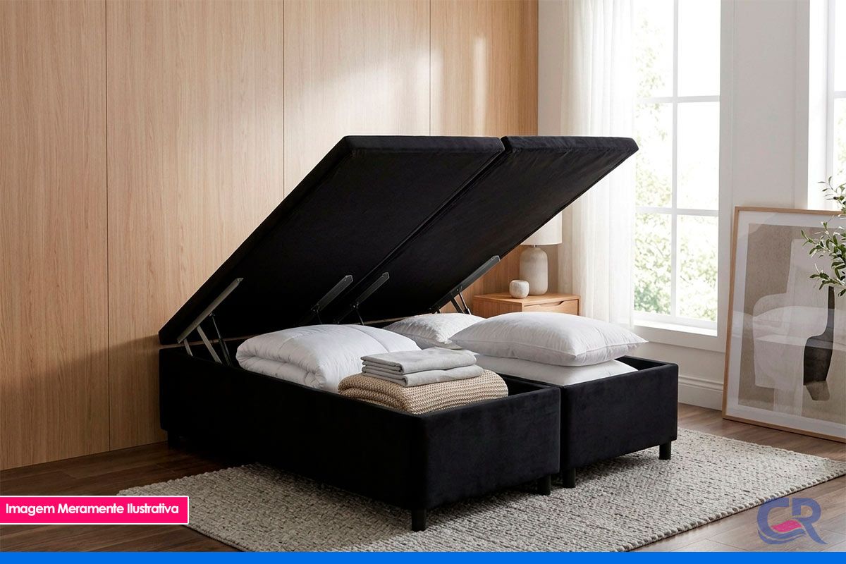 Cama Box Baú Filhão Corano Black