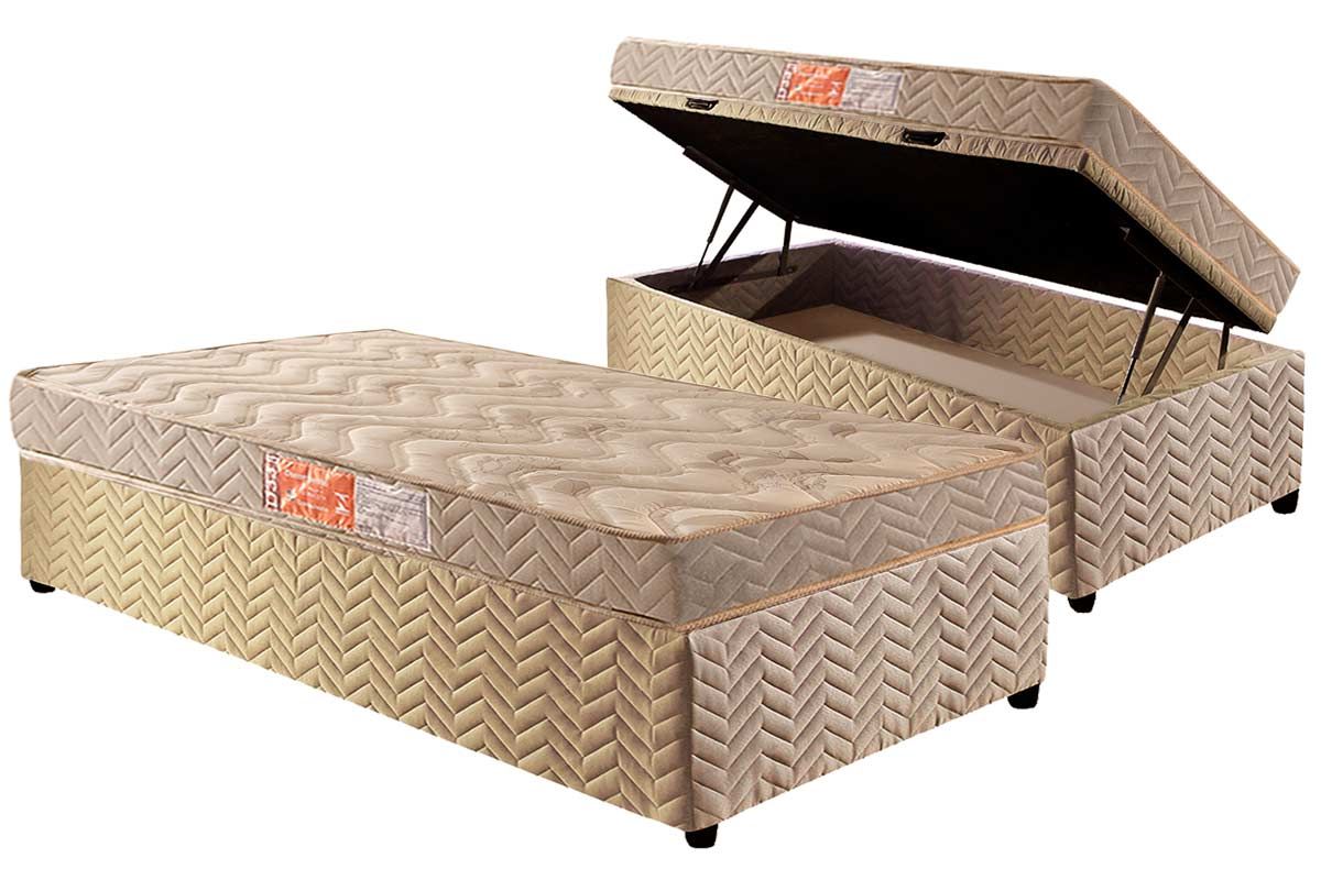 Cama Box Baú CRC +Colchão D33 Pasquale Paropas