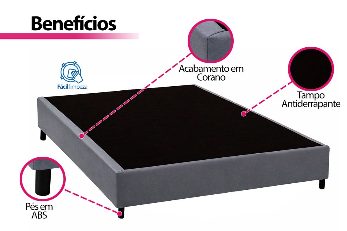 Cama Box Filhão Corano Gray