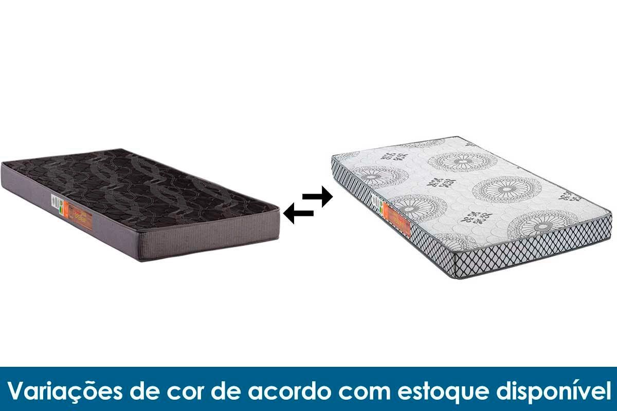 Colchão Solteiro Pérola Gray Polar (2un) + Bicama Elza