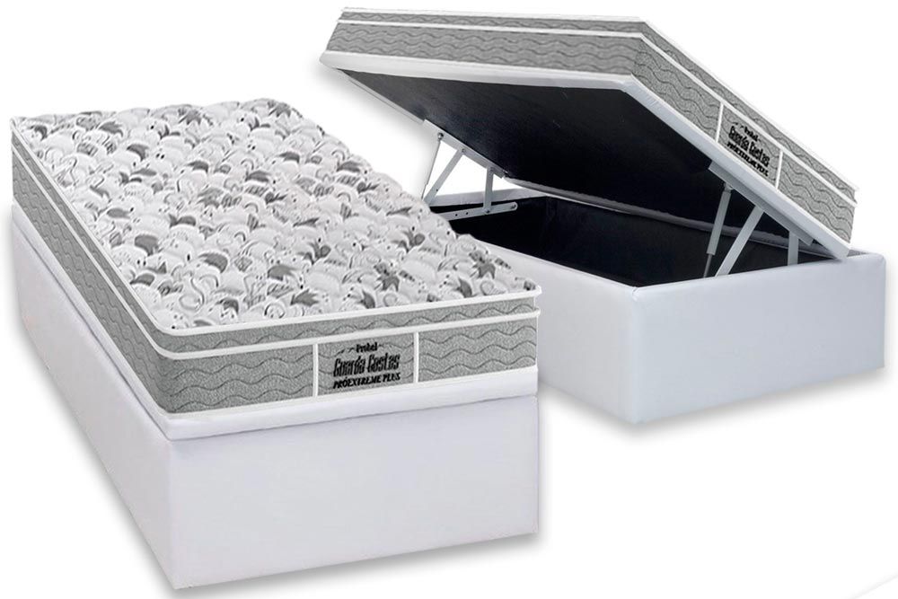 Cama Box Baú CRC +Colchão Ortopédico Extreme Probel