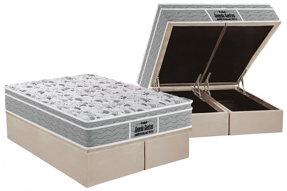 Cama Box Baú CRC +Colchão Ortopédico Extreme Probel