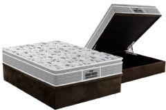 Cama Box Baú: Colchão Anatômico Probel D45 Guarda Costas PróExtreme Plus + Base CRC Suede Brown