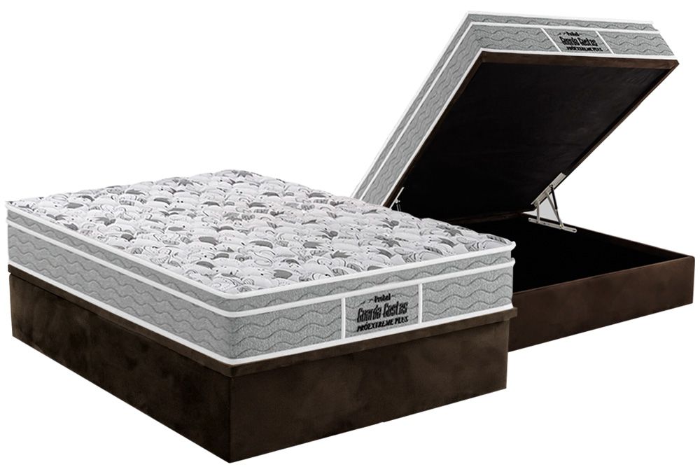 Cama Box Baú CRC +Colchão Ortopédico Extreme Probel