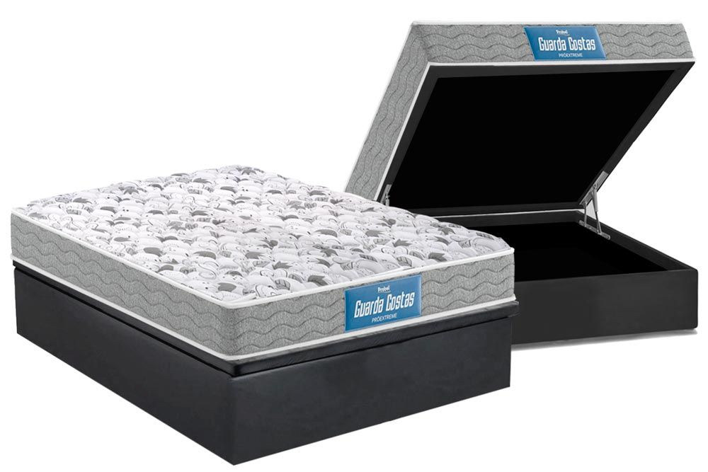 Cama Box Baú CRC +Colchão Ortopédico Extreme Probel