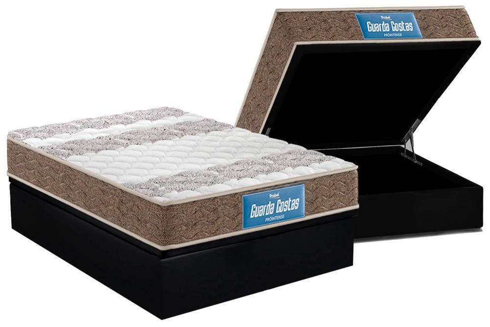 Cama Box Baú CRC +Colchão Ortopédico Intense Probel