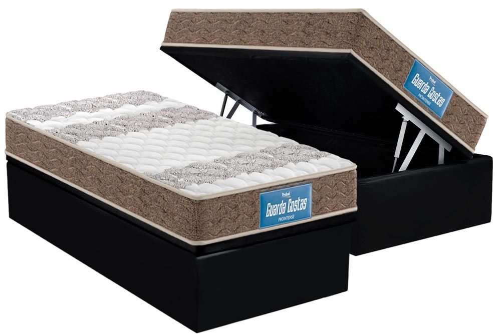 Cama Box Baú CRC +Colchão Ortopédico Intense Probel