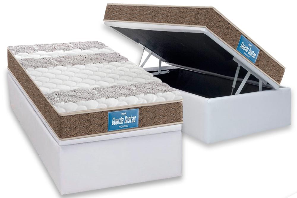 Cama Box Baú CRC +Colchão Ortopédico Intense Probel
