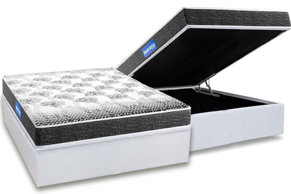 Cama Box Baú CRC +Colchão D20 Resistente Probel