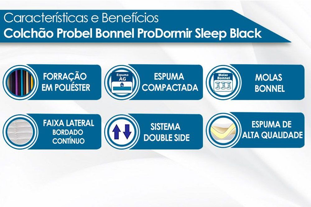 Cama Box CRC +Colchão Molas Sleep Probel