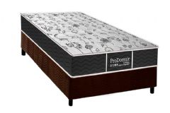 Conjunto Box: Colchão Molas Probel Prolastic Sleep + Base CRC Suede Brown