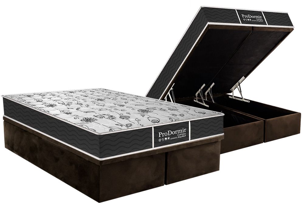 Cama Box Baú CRC +Colchão Molas Sleep Probel