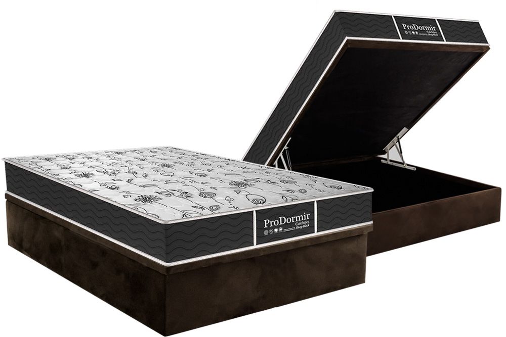 Cama Box Baú CRC +Colchão Molas Sleep Probel