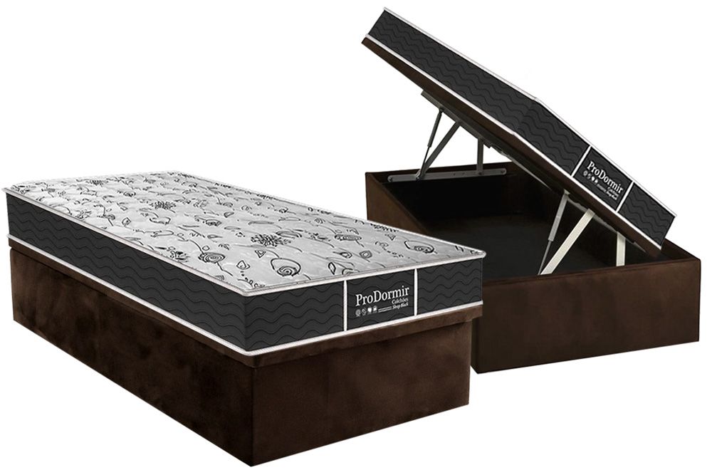 Cama Box Baú CRC +Colchão Molas Sleep Probel