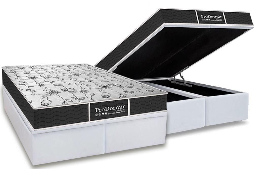 Cama Box Baú CRC +Colchão Molas Sleep Probel