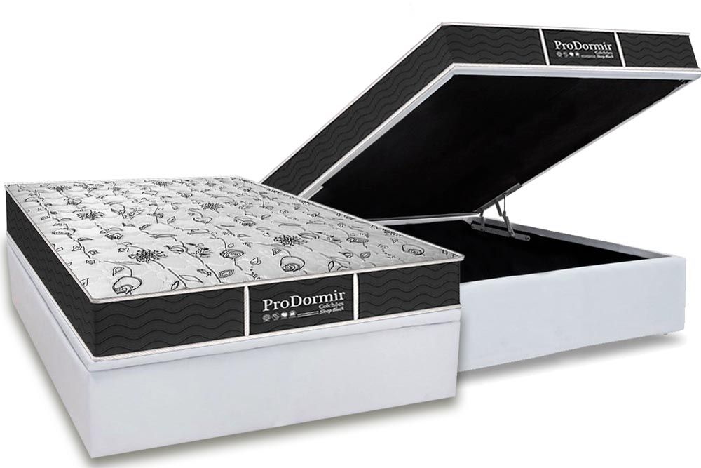 Cama Box Baú CRC +Colchão Molas Sleep Probel