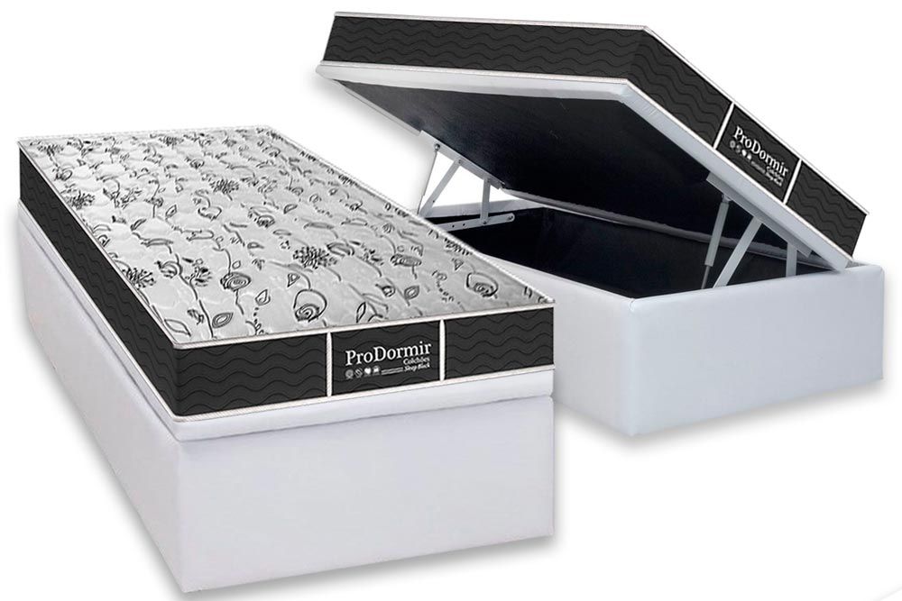 Cama Box Baú CRC +Colchão Molas Sleep Probel