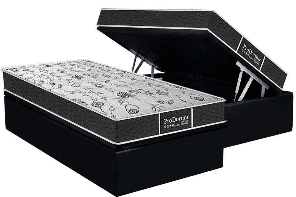 Cama Box Baú CRC +Colchão Molas Sleep Probel