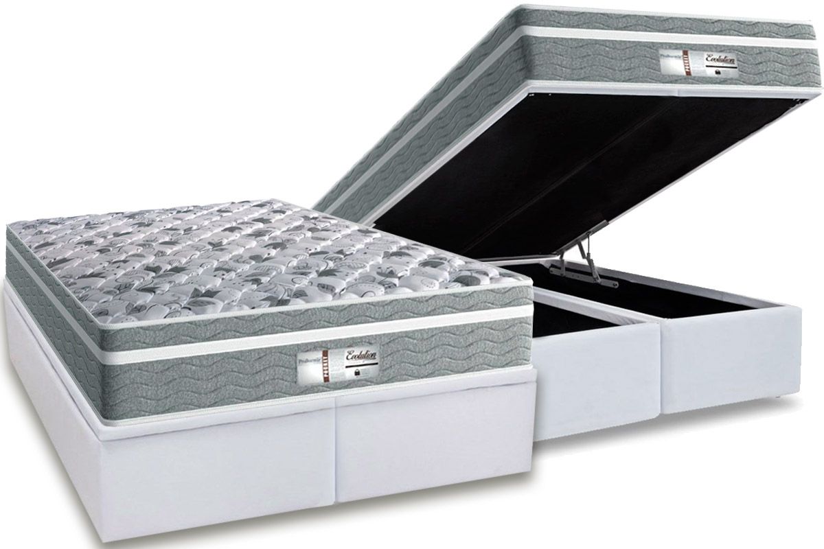 Cama Box Baú CRC +Colchão Molas Evolution Probel
