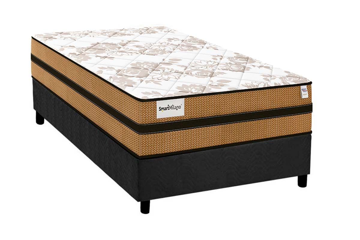 Cama Box CRC +Colchão Molas Milano Plumatex