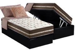 Cama Box Baú Filhão +Colchão Molas Classic Anjos