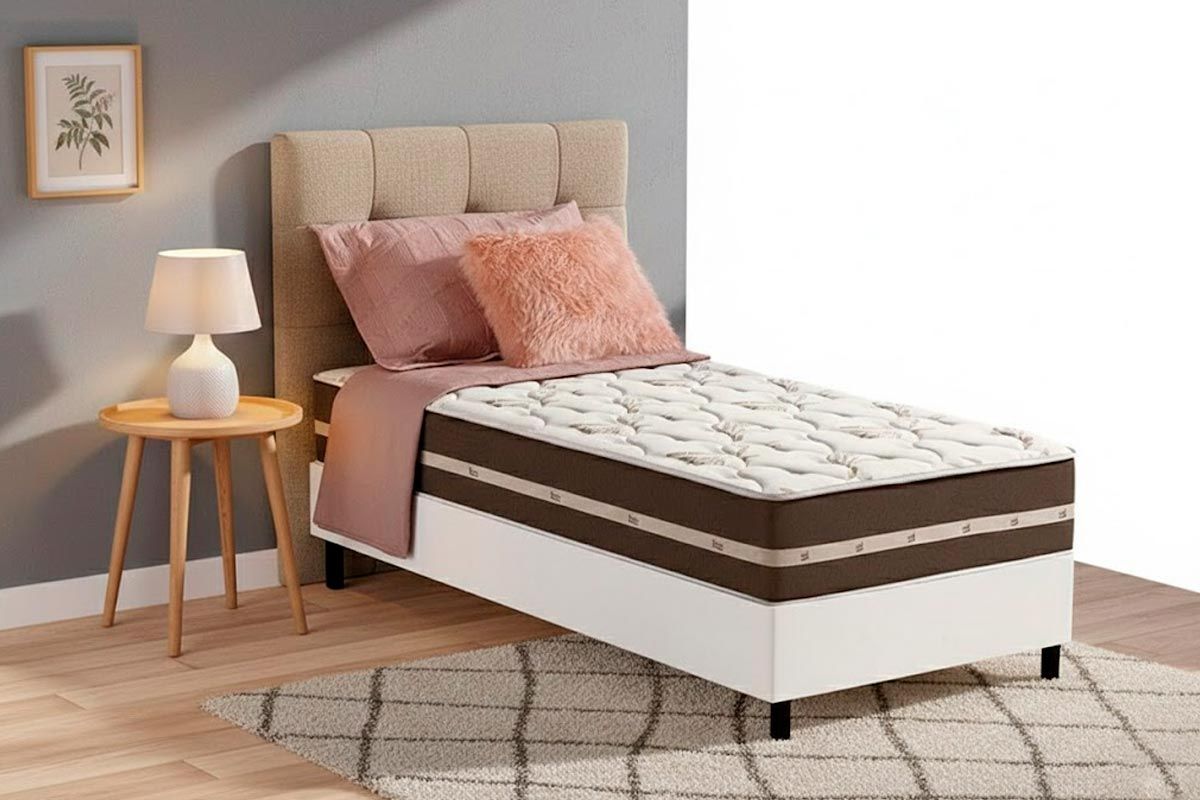 Cama Box CRC +Colchão Molas Classic Anjos