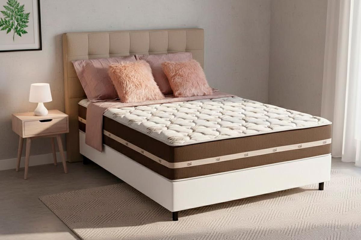 Cama Box CRC +Colchão Molas Classic Anjos