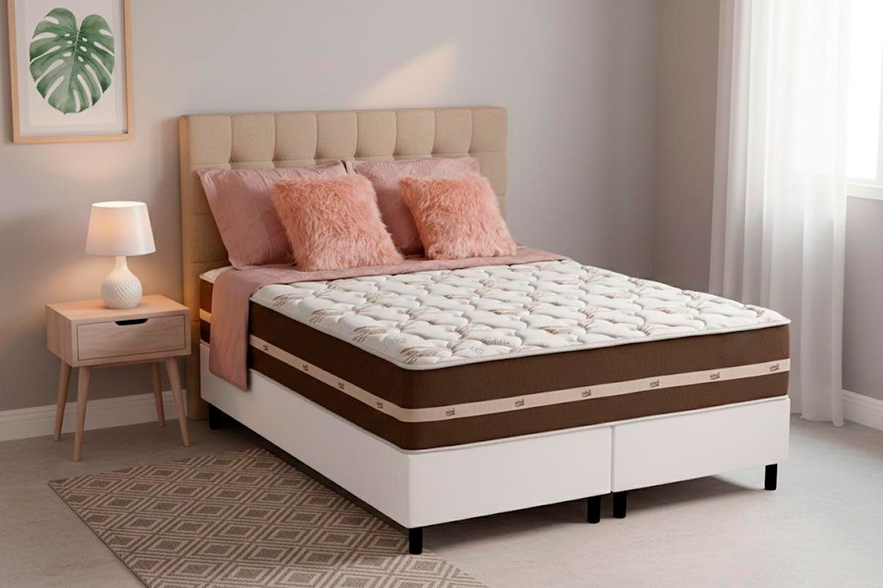 Cama Box CRC +Colchão Molas Classic Anjos