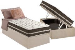 Cama Box Baú Filhão +Colchão Molas Classic Anjos