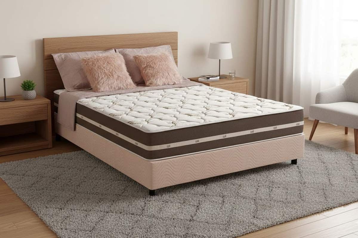 Cama Box CRC +Colchão Molas Classic Anjos