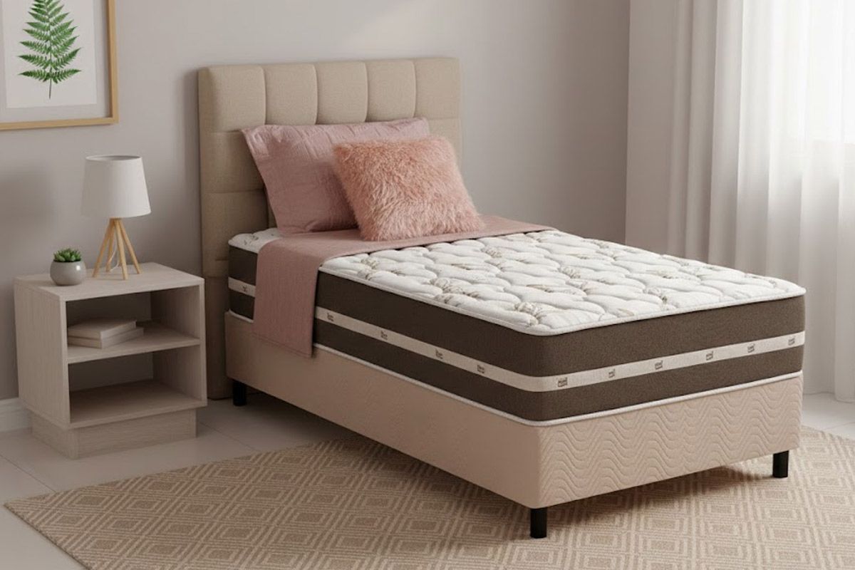 Cama Box CRC +Colchão Molas Classic Anjos